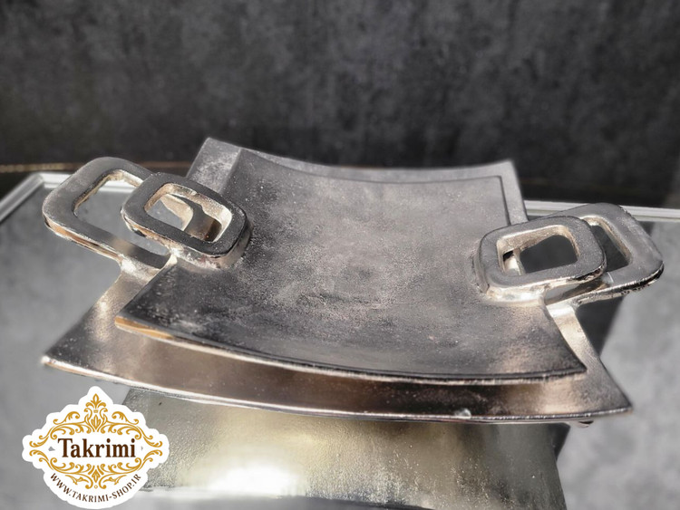 سرویس پذیرایی 5 پارچه تکه ساده دسته مربع آوین آلومینیومی ( تولیدی تکریمی شاپ )