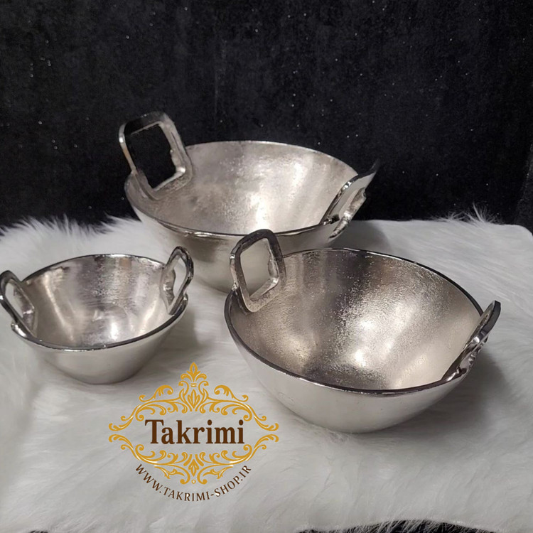 میوه خوری آجیل خوری شکلات خوری ساده دسته مربع آوین ( هم بصورت 3 تایی و هم بصورت فله ارائه میگردد ) ( تکریمی شاپ )