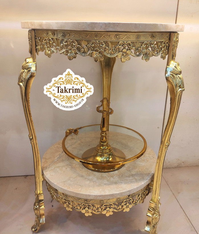 میزخاطره میز خاطره 2 طبقه 2طبقه سنگی دو 2 طبقه آلومینیومی آلیاژی ( تولیدی تکریمی شاپ )