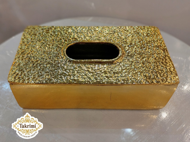جای دستمال کاغذی جنس آلومینیوم خالص ( 2 رنگ طلایی و نقره ای )