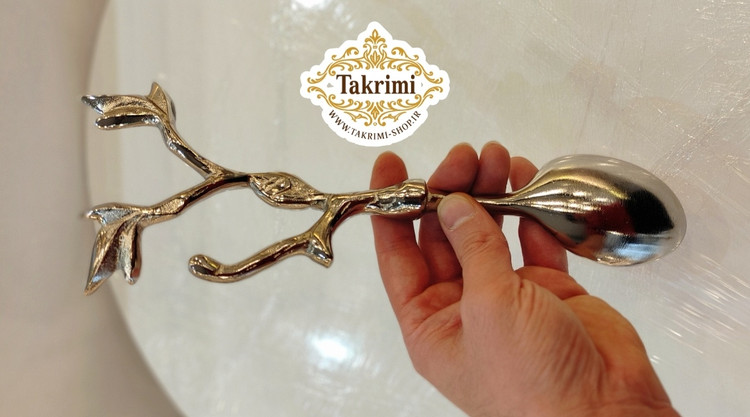 قاشق آجیل گلبرگ ( طلایی و نقره ای ) آلومینیومی آلیاژی رنگ ثابت و ضد آب ( تکریمی شاپ )