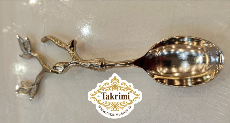 قاشق آجیل گلبرگ ( طلایی و نقره ای ) آلومینیومی آلیاژی رنگ ثابت و ضد آب ( تکریمی شاپ )
