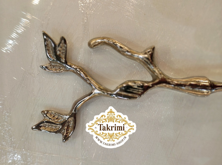 قاشق آجیل گلبرگ ( طلایی و نقره ای ) آلومینیومی آلیاژی رنگ ثابت و ضد آب ( تکریمی شاپ )