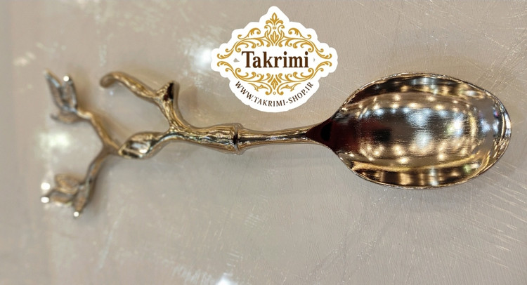 قاشق آجیل گلبرگ ( طلایی و نقره ای ) آلومینیومی آلیاژی رنگ ثابت و ضد آب ( تکریمی شاپ )