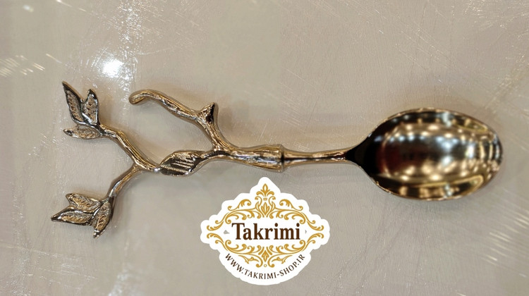 قاشق آجیل گلبرگ ( طلایی و نقره ای ) آلومینیومی آلیاژی رنگ ثابت و ضد آب ( تکریمی شاپ )