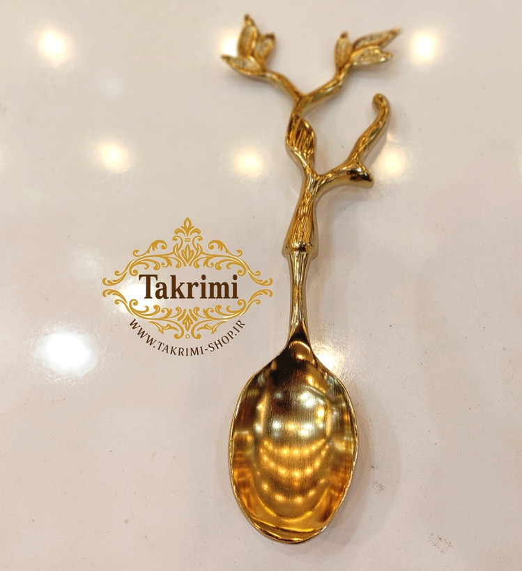 قاشق آجیل گلبرگ ( طلایی و نقره ای ) آلومینیومی آلیاژی رنگ ثابت و ضد آب ( تکریمی شاپ )