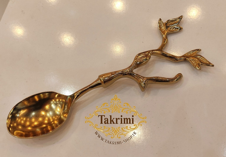 قاشق آجیل گلبرگ ( طلایی و نقره ای ) آلومینیومی آلیاژی رنگ ثابت و ضد آب ( تکریمی شاپ )