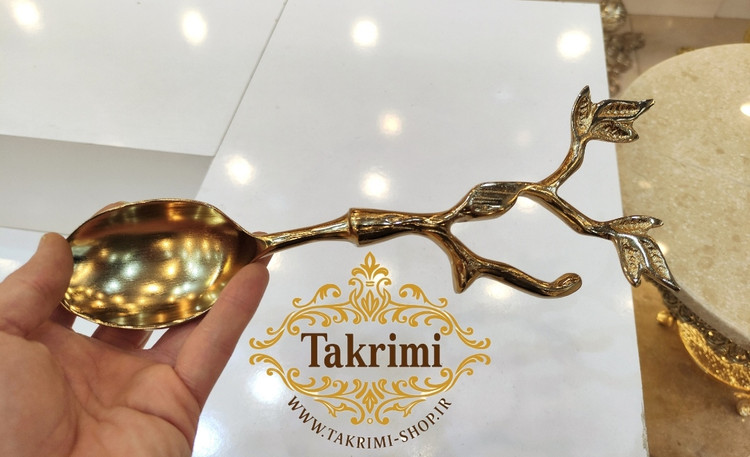 قاشق آجیل گلبرگ ( طلایی و نقره ای ) آلومینیومی آلیاژی رنگ ثابت و ضد آب ( تکریمی شاپ )