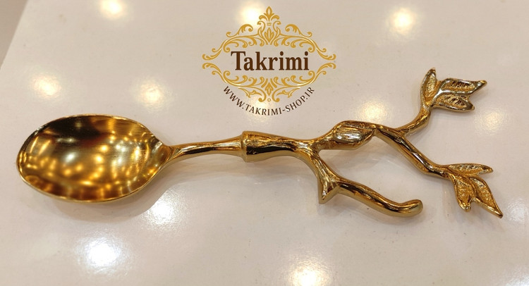 قاشق آجیل گلبرگ ( طلایی و نقره ای ) آلومینیومی آلیاژی رنگ ثابت و ضد آب ( تکریمی شاپ )