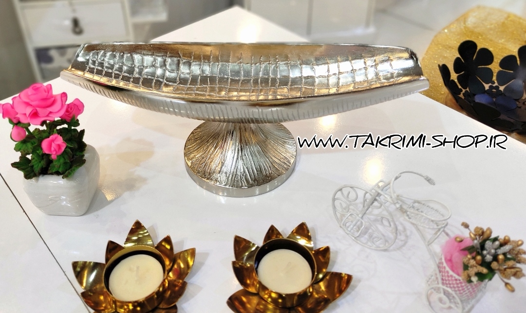 جا کاردی جا قاشقی جاکاردی جاقاشقی مدل چرمی پوست ماری نقره ای آلومینیومی ( توليدی تکریمی شاپ )