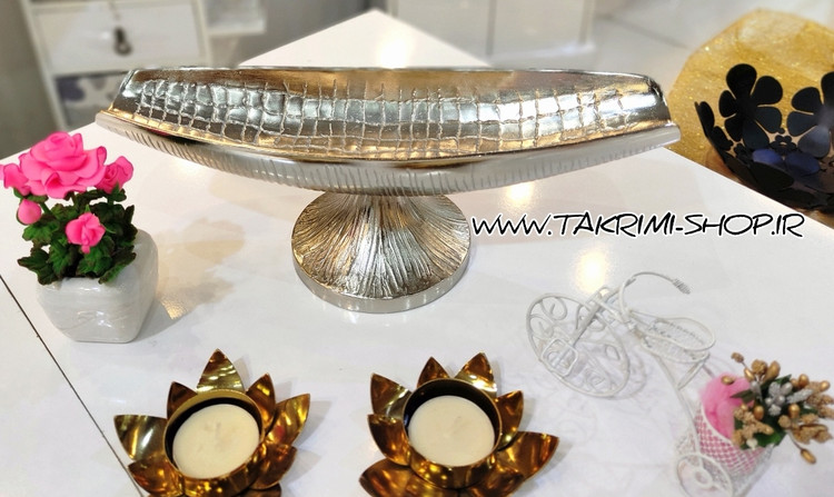 جا کاردی جا قاشقی جاکاردی جاقاشقی مدل چرمی پوست ماری نقره ای آلومینیومی ( توليدی تکریمی شاپ )
