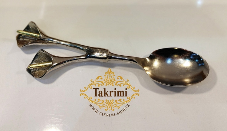قاشق آجیل طرح گل لیلیوم شیپور گلایل آلومینیومی آلیاژی رنگ ثابت و ضد آب ( توليدی تکریمی شاپ )