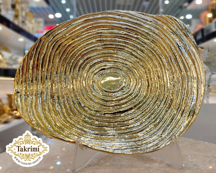 ظرف شیرینی خوری یا میوه خوری طرح صدف آلومینیومی ( تولیدی تکریمی شاپ )