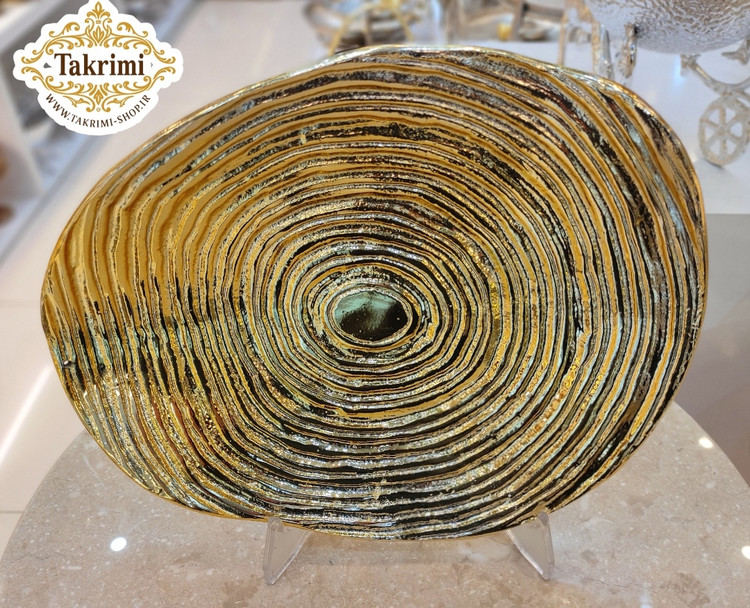 ظرف شیرینی خوری یا میوه خوری طرح صدف آلومینیومی ( تولیدی تکریمی شاپ )