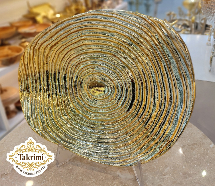 ظرف شیرینی خوری یا میوه خوری طرح صدف آلومینیومی ( تولیدی تکریمی شاپ )