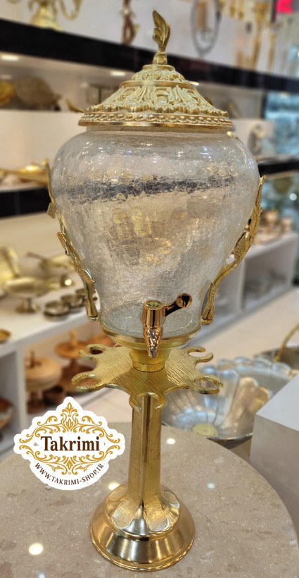 کلمن کلمند کولمن ایستاده جای جام دار برگ سلطنتی طلایی ( تکریمی شاپ )