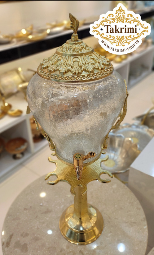 کلمن کلمند کولمن ایستاده جای جام دار برگ سلطنتی طلایی ( تکریمی شاپ )