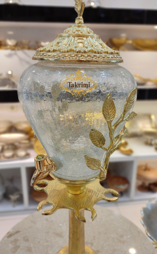 کلمن کلمند کولمن ایستاده جای جام دار برگ سلطنتی طلایی ( تکریمی شاپ )