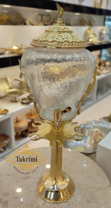 کلمن کلمند کولمن ایستاده جای جام دار برگ سلطنتی طلایی ( تکریمی شاپ )