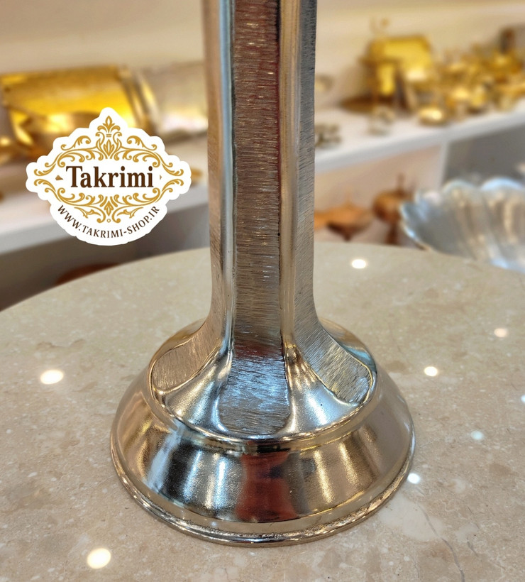 کلمن کلمند کولمن ایستاده جای جام دار برگ سلطنتی نقره ای ( تکریمی شاپ )