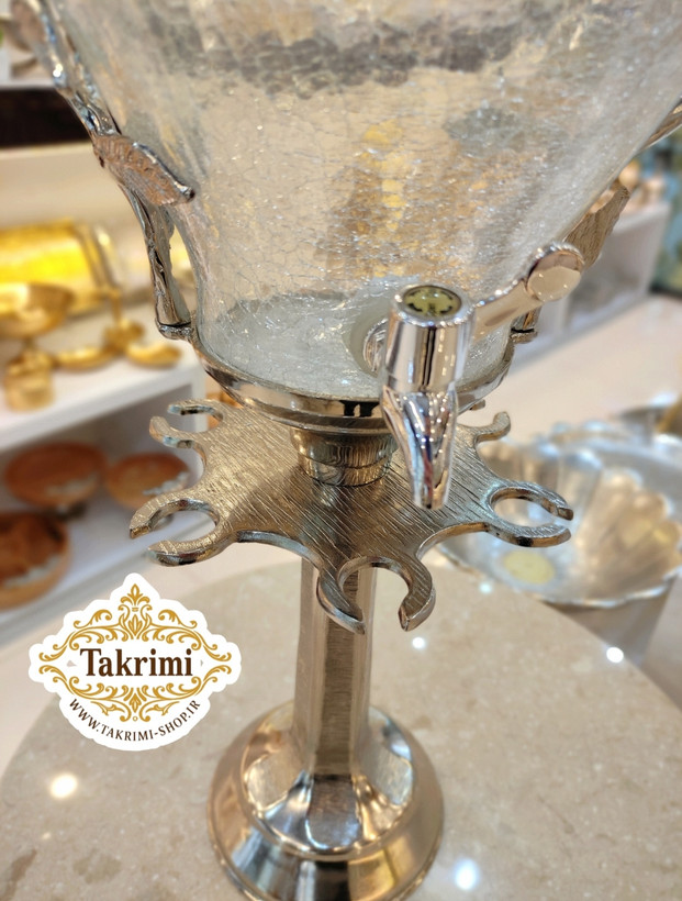 کلمن کلمند کولمن ایستاده جای جام دار برگ سلطنتی نقره ای ( تکریمی شاپ )