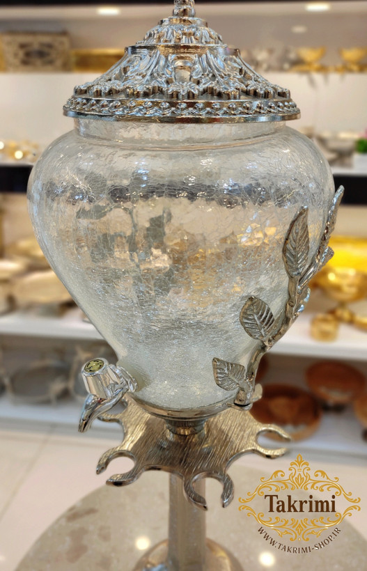 کلمن کلمند کولمن ایستاده جای جام دار برگ سلطنتی نقره ای ( تکریمی شاپ )