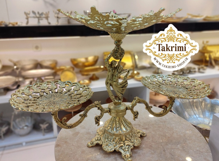 میکس شیرینی خوری و میوه خوری عروس رقص باله جنس آلومینیوم ( تولیدی تکریمی شاپ )