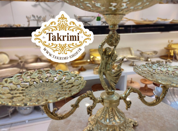 میکس شیرینی خوری و میوه خوری عروس رقص باله جنس آلومینیوم ( تولیدی تکریمی شاپ )
