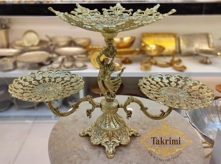 میکس شیرینی خوری و میوه خوری عروس رقص باله جنس آلومینیوم ( تولیدی تکریمی شاپ )