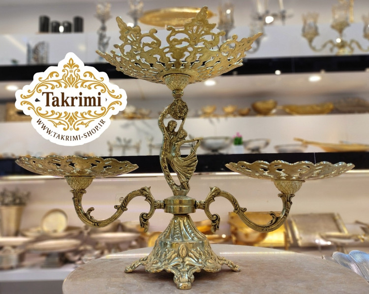 میکس شیرینی خوری و میوه خوری عروس رقص باله جنس آلومینیوم ( تولیدی تکریمی شاپ )