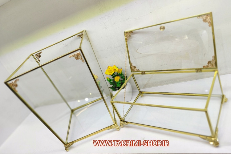 جا دستمال تک ( بدون سطل ) اصلی جنس شیشه ای و برنج خالص ( نقره ای و طلایی )