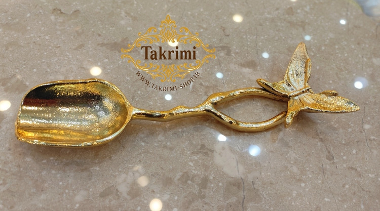 قاشق آجیل پروانه ( آلومینیوم خالص ) طلایی و نقره ای