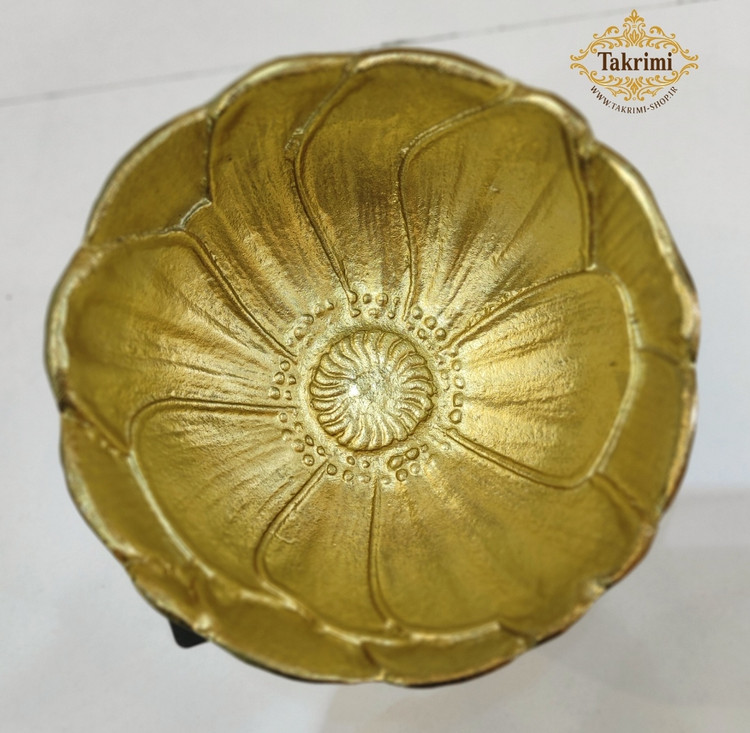 کاسه آجیل خوری لوتوس طرح گلبرگ طلایی ( تکریمی شاپ )