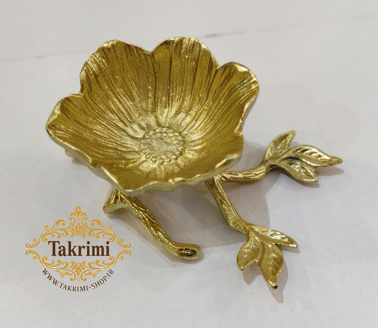 پیاله تک نفره لوتوس طرح گلبرگ طلایی ( تکریمی شاپ )