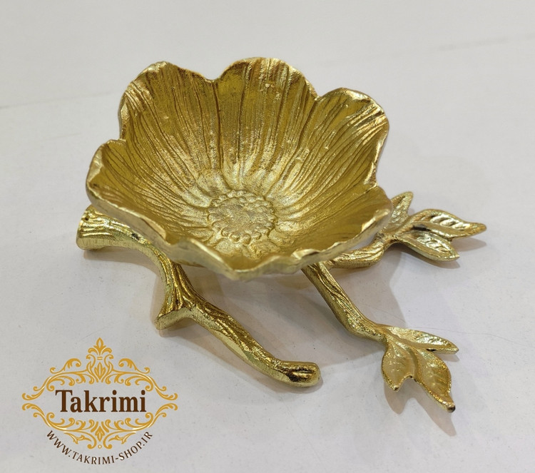 پیاله تک نفره لوتوس طرح گلبرگ طلایی ( تکریمی شاپ )