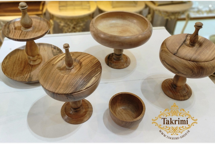 سرویس پذیرایی 7 پارچه چوب طبیعی گردو ( تکریمی شاپ )