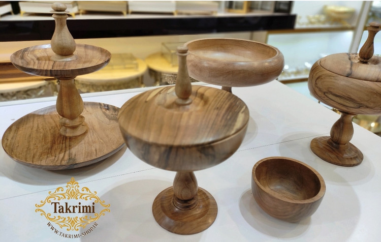 سرویس پذیرایی 7 پارچه چوب طبیعی گردو ( تکریمی شاپ )