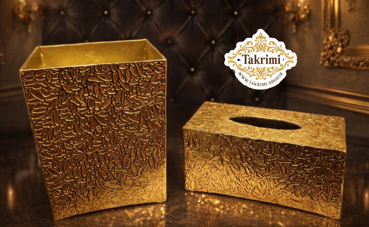 ستل سطل و جا دستمالی جادستمالی آلومینیومی آلیاژی برای خاص پسندا ( تکریمی شاپ )