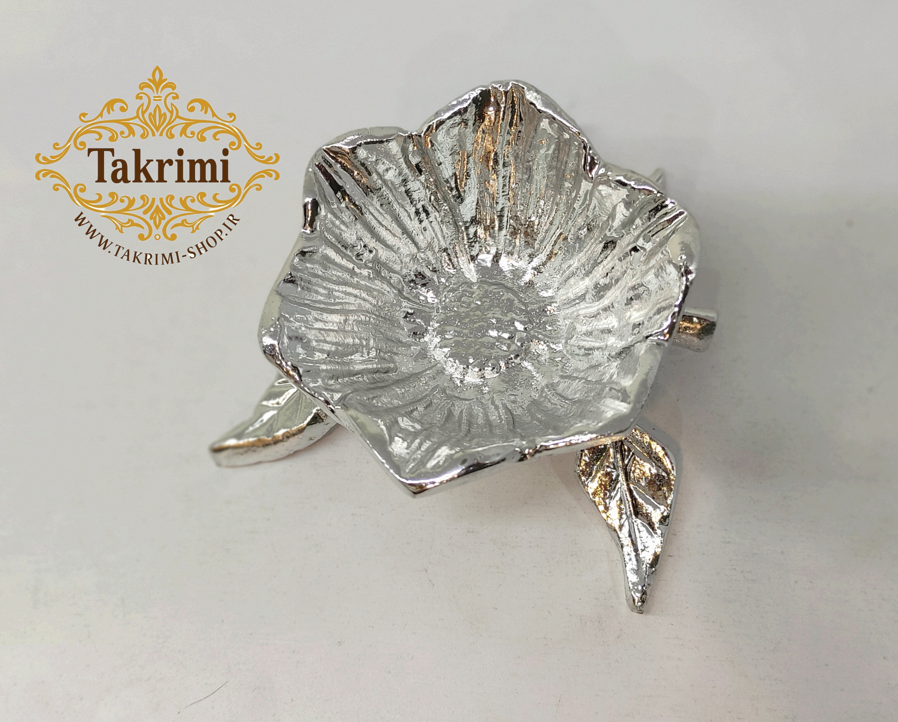 پیاله تک لوتوس نقره ای براق آلومینیومی ( قالب اصلی ) ( تکریمی شاپ )